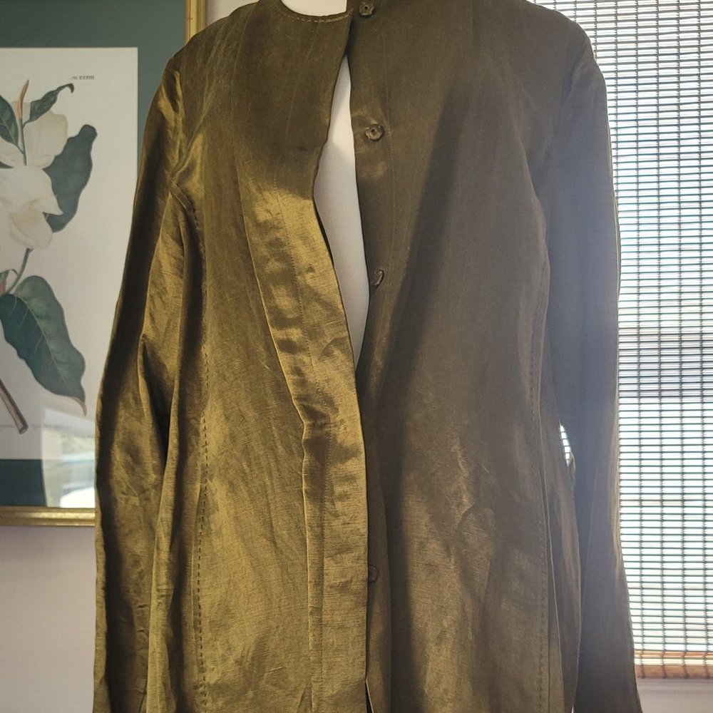 Eileen Fisher Olive Green Duster